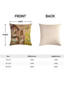 4 cái/bộ lễ Phục sinh Con thỏ & Trứng Mẫu Trang trí Vỏ gối ( Cái gối Không bao gồm ) Đối với Trang trí Gia đình Sofa - Hồng - Xem 6