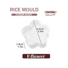 1pc/5pcs Rice Ball Mold - Featuring Triangle, Flower, Cartoon Bear, Heart Shape, Etc. - Diy Sushi Cake Pastry Mold - Single/Set - Clear - View 16