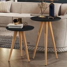 Mesa de Apoio e Lateral Sofá Para Sala Maju Retrô Decoração