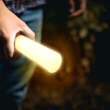 1入體感燈,可充電usb Led夜燈,隨貼隨取,磁性壁櫥燈,浴室臥室走廊廚房樓梯安全壁燈,適用於萬聖節、聖誕節、新年裝飾 - 木紋色 - 查看 4