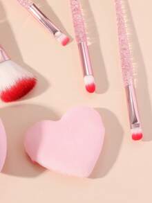 4件套美人鱼化妆刷套装，含粉芯水晶棒散粉眼影刷，美妆工具 + 1个爱心气垫粉扑 + 1个干湿两用化妆蛋，适合日常化妆，化妆刷套装，化妆刷套装，化妆刷套装，全套化妆刷，化妆刷套装，化妆刷套装，化妆礼盒套装 - 彩色 - 查看 3