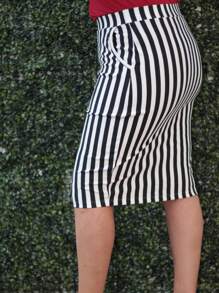 Plus Size Skirts - 黑色 - 查看 3