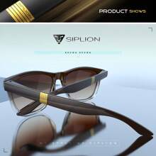 SIPLION Herren Sonnenbrillen polarisiert, klassische Sonnenbrillen für Damen und Jugendliche mit UV400 Schutz für Autofahren, Angeln und Golf - Braun - Übersicht 3