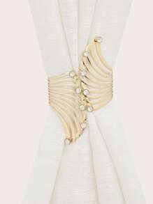 1 Miếng Kim cương đính Kim loại Thiên sứ Cánh Móc rèm , Thích hợp Đối với Rèm Màn Trang trí - Vàng - Xem 1