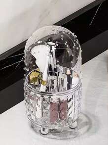 Rotating Makeup Brush Organizer With Cover, Desktop Cosmetic Storage Tube, Large Capacity, Dust-Proof, Grid Dividers, Suitable For Storing Eyebrow Pencil And Brush Room Home Decor Bag, Bags, Makeup Bag, Vanity, Travel, Make Up Bag, Storage, Makeup Organizer, Makeup Bags, Toiletry Bag, Desk Organiser, Cosmetic Bag, Makeup Pouch, Make Up Organizer, Vanity Accessories, Make Up Pouch, Make Up Bags, Jewellery Box, Pouch, Makeup Brush Holder, Brush Holder, Perfume Organiser, Pouch Bag,Gifts For Women,Christmas Gifts,Gift Ideas For Women