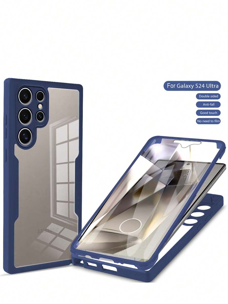 镜面苹果Iphone 16新款齐彩360度全保护防摔防撞手机壳 - 寶藍色 - 查看 1