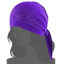 1 Miếng Quý cô Đàn hồi Khăn xếp / khăn quấn đầu Với Kim cương giả , Linh hoạt Và Đúng mốt Mũ lưỡi trai Đối với Rụng tóc - Nhiều màu - Xem 15