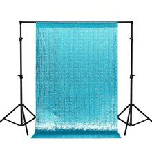 2 miếng Trân châu Vải nền , 2 Đôi chân X 8 Đôi chân , Lung linh Sàn nhảy Vải nền tiệc , Đơn giản Và Dễ thương Phong cách Thích hợp Đối với Nhiếp ảnh , Đám cưới , Sinh nhật , Trang trí tường - cái hồ màu xanh - Xem 6