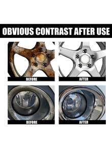 1 Piece Rust Remover For Car Wheel Rims, Iron Powder Removal, Tire And Paint Surface Cleaning And Polishing Agent (100ml) - White - View 4