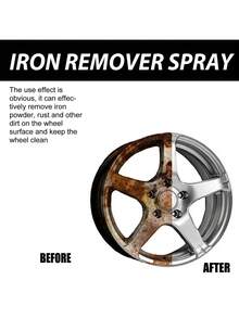 1 Piece Rust Remover For Car Wheel Rims, Iron Powder Removal, Tire And Paint Surface Cleaning And Polishing Agent (100ml) - White - View 6