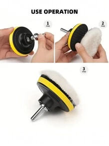 5 miếng bọt biển đánh bóng xe hơi 3 inch/8cm dùng để vệ sinh chi tiết, phụ kiện xe hơi - Màu be - Xem 7