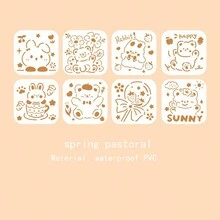 Conjunto de 8 plantillas de pintura hueca de la serie de graffiti de diario, plantilla de pintura hueca de moldes para pintura de color para estudiantes, pintura de periódico escrita a mano, plantilla de pintura de dibujos animados para festival, plantilla de pastel de aceite hueca para decorar álbumes de pared, plantilla para póster, al decorar paredes, papel, telas o muebles con técnicas de pintura de acuarela, pintura en piedra, álbumes de grafiti y raspaduras. Una gran herramienta de arte creativo para oficinas, escuelas, dibujantes, estudiantes y como suministros escolares para niños y niñas - Multicolor - Ver 10