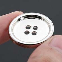 6pcs Metal Buttons 4 Hole Round Buttons , Decorative Buttons For Crafts Arts & Crafts Supplies , Sewing Buttons For Clothing Sewing & Knitting Supplies.(Dimensions: 1.5cm/0.59inch, 2.0cm/0.79inch, 2.5cm/0.98inch)