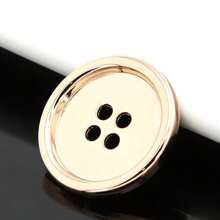 6pcs Metal Buttons 4 Hole Round Buttons , Decorative Buttons For Crafts Arts & Crafts Supplies , Sewing Buttons For Clothing Sewing & Knitting Supplies.(Dimensions: 1.5cm/0.59inch, 2.0cm/0.79inch, 2.5cm/0.98inch)