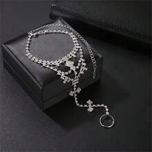 Phong cách Bohemian Hàng mới đến Pha lê Tua Sau đó Chuỗi Chân Đồ trang sức , Châu Âu và Châu Mỹ Phổ biến nhất Của phụ nữ bờ biển Cô dâu vòng chân - Bạc - Xem 5