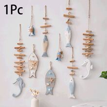 1 Miếng Nhỏ bé Cá lột vỏ Trang trí Vật rủ xuống Đại dương Treo Vật trang trí Gỗ nguyên khối Chạm khắc Nhà  Đồ trang trí ( Thủ công , Mỗi Phong cách Là nhẹ nhàng Khác nhau ) - Mô hình cá ngựa - Xem 2