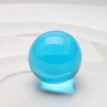 1pc 30mm Seamless Colored Glass Ball Decor, Countertop Ornament