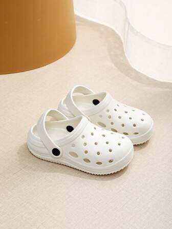 New Style Girls' Hollow Out Flat Non-Slip Dual-Use Sandals, Beach Summer Clogs For Vacation