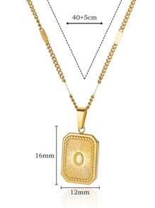 1入北極星吊墜項鏈,女士男士18k鍍金不鏽鋼鏈,幸運魅力時尚珠寶禮物 - 金黃色 - 查看 13