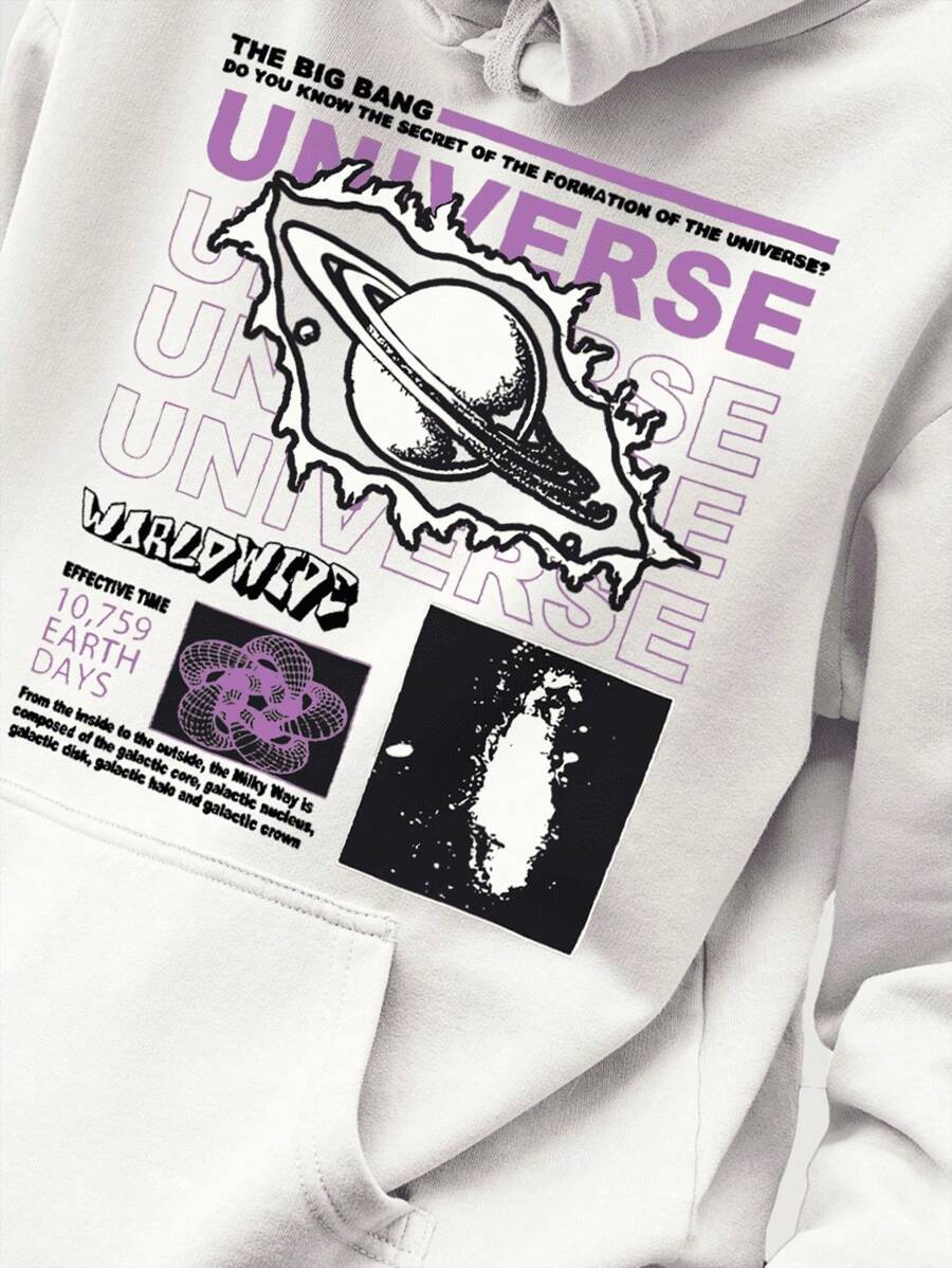 Men Hoodies - 白色 - 查看 1