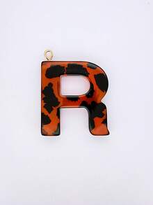 2 Miếng Rỉ sét Nâu Đầy màu sắc Giọt nước Polyresin Hình chữ cái Phụ kiện trang sức DIY , Móc chìa khóa , Quần áo Đồ trang trí Chất liệu - Rỉ Nâu - Xem 10