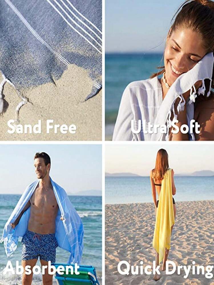 Telo mare XXL, confezione da 2 pezzi, 100x180 cm, 100% cotone, asciugamano per hammam, asciugamano da sauna, telo da spiaggia, telo da picnic, extra leggero, per uomo e donna (rosa ciliegio/turchese