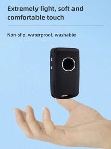 1pc Black Silicone Key Fob Cover, Anti-Drop, 2-Button, Fit For Car - Black - View 4