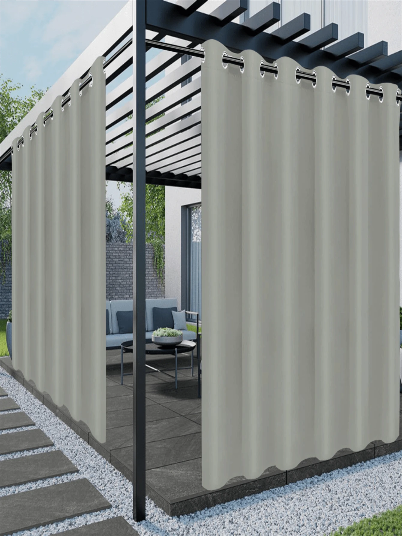 Tenda Da Esterno Personalizzabile Con Occhielli - Impermeabile, UV Protection, Per Patio, Balcone, Gazebo, 24 Colori - Foto 6