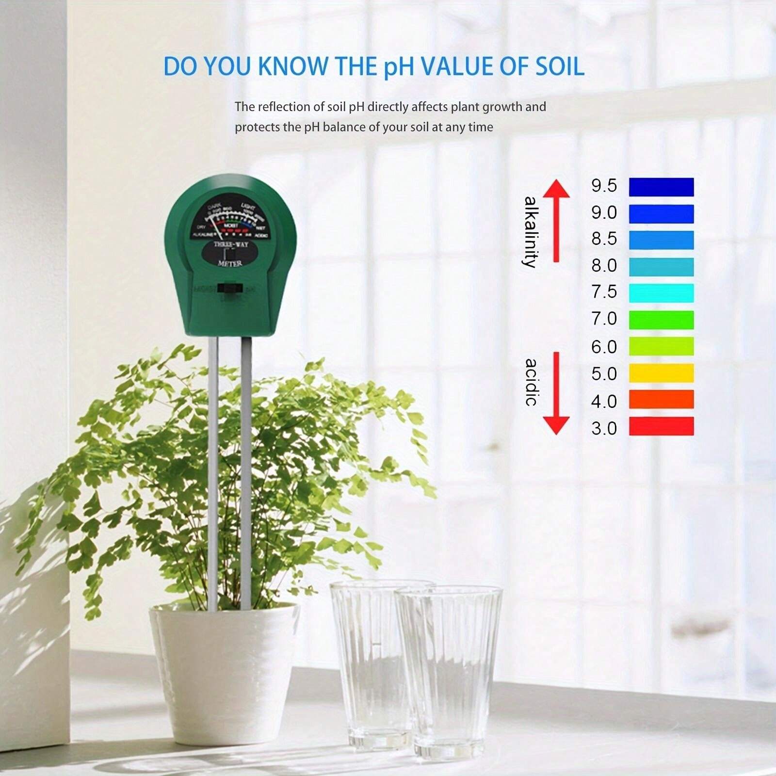 Soil PH Meter 3 In 1 Soil Moisture Meters Soil Tester With PH Soil
