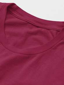 Men T-Shirts - 酒紅色 - 查看 5