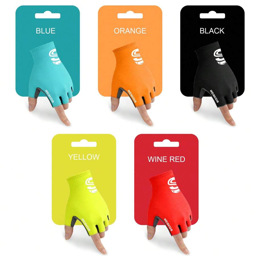 Cycling Gloves Light Weight Mountain Bike Gloves Non-Slip Fingerless Design In Workout Motorcycle Gym Outdoor - Multicolor - View 1