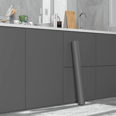1 Roll Self-Adhesive Peel And Stick Dark Gray Wallpaper, Waterproof, Oil-Proof, Thick Material Vinyl Film, Suitable For Cabinet Walls, Countertops, Desks And Doors