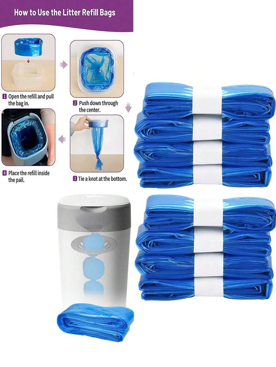 8pcs Baby Diaper Bag Refill For Diaper Pailsbaby Shower Family Decorations Gifts