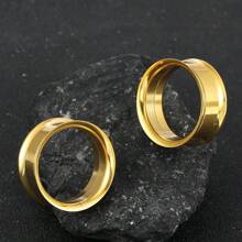 2入組圓形316不鏽鋼耳環隧道塞子擴張器穿刺女性身體珠寶日常佩戴 - 彩色 - 查看 26