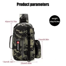 1pc Multifunctional Lure Bag, Outdoor Large Capacity Fishing Tackle Storage Bag, Shoulder Bag With Plug-In Rod Design - Black - View 3