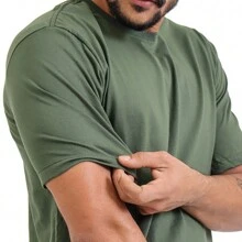 Men T-Shirts - 軍綠色 - 查看 6