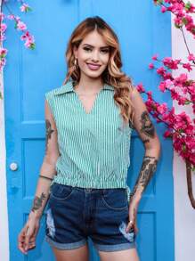 Women Blouses - màu xanh lá - Xem 7