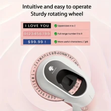 1pc Pink Label Printer With 6 Rolls Of Label Paper - Pink - View 3