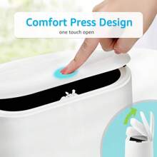 Mini Trash Can With Lid - Removable Small Garbage Can, Tiny Plastic Trash Bin, Pop Up Countertop Wastebasket, Counter Garbage Lint Bin For Bathroom,Office,Kitchen,Desk,Table - Nordic Style - View 6