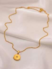 1入北極星吊墜項鏈,女士男士18k鍍金不鏽鋼鏈,幸運魅力時尚珠寶禮物 - 金黃色 - 查看 4