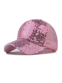 1pc Multi-Color Glitter Leopard Print Contrast Mesh Breathable Comfortable Sun-Shading Baseball Cap, Suitable For Party, Gathering, Festival, Stage, Outdoor, Daily Use - Leopard - View 7