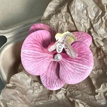 波西米亚风 1 件装蝴蝶兰花朵发夹仙女森林夹爪夹发夹发夹 - 杏色 - 查看 12