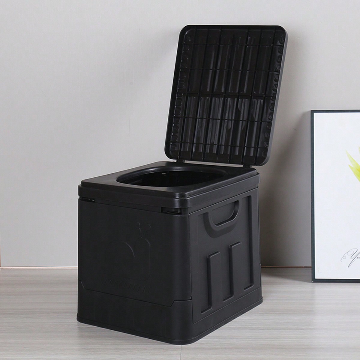 1 piÃ¨ce Toilette portative pliante pour camping et randonnÃ©e d'urgence, en matÃ©riau ABS, peut servir de boÃ®te de rangement. RecommandÃ© pour les