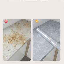 1卷自黏壁紙,米色接觸紙,超厚可拆卸防水啞光牆貼和傢俱架子布 - 白色 - 查看 6