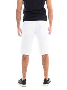 Men Denim Shorts - 白色 - 查看 2