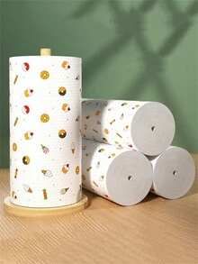 165 Chiếc Khăn Lau Slouchy Dùng Một Lần, Lau Nhà Bếp, Siêu Thấm Hút, Không Rụng Lông, In Hình, Màu Sắc Ngẫu Nhiên - Nhiều màu - Xem 7