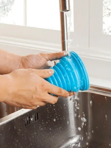 Drain Cleaner - Sink/Bathtub/Toilet Plunger - Blue - View 9