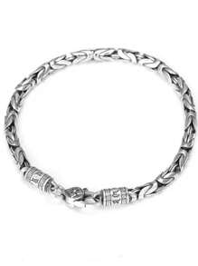 Braccialetto Vintage In Grano D'argento Tailandese Per Uomo, Gioielli Da Coppia, Stile Coreano E Giapponese, Braccialetto Personalizzato Per Uomo