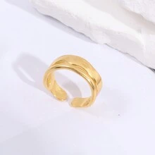 1 Miếng Nam Hợp kim Đơn giản Đúng mốt Mở Vòng tròn - Vàng - Xem 8