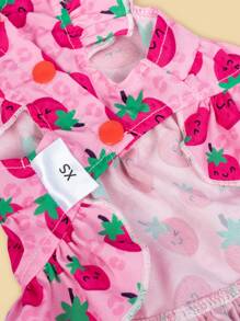 1件宠物狗连衣裙，狗狗衣服，可爱小狗连衣裙，适合小型犬和猫咪 - 粉色 - 查看 7